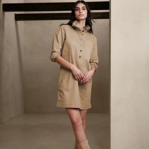 Banana Republic Factory Ruffle-Neck Shirtdress